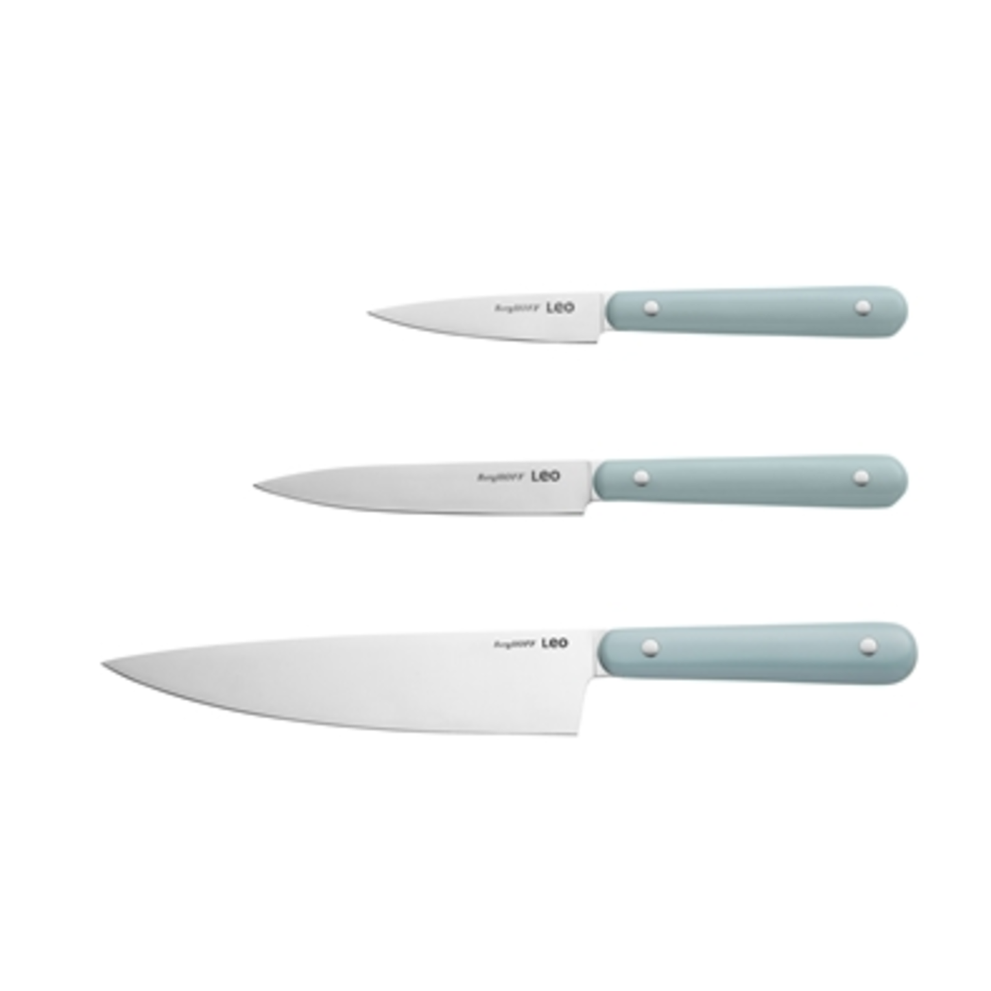 LEO GLINTS STARTER KNIFE SET, SLATE, 3 PIECES