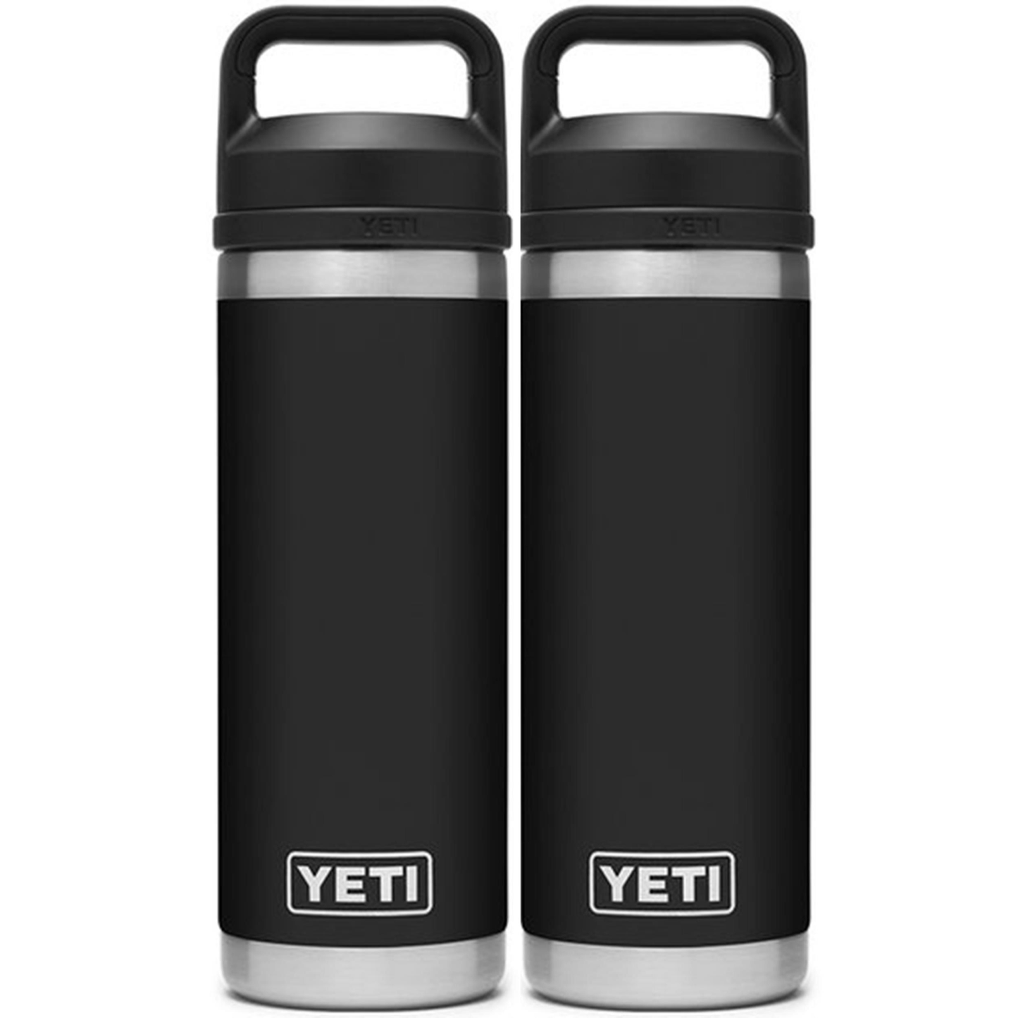 YETI RAMBLER 18 OZ. BOTTLE W/CHUG CAP - BLACK (2-PACK)