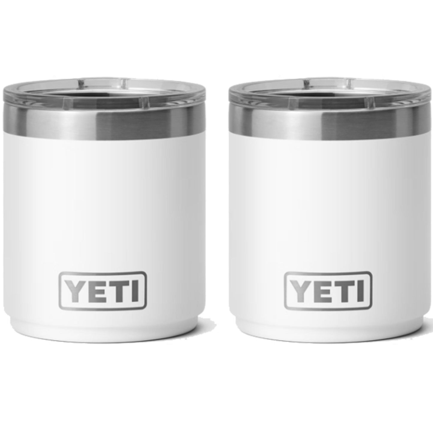 YETI RAMBLER 10 OZ. STACKABLE LOWBALL WITH MAGSLIDER LID - WHITE (2-PACK)