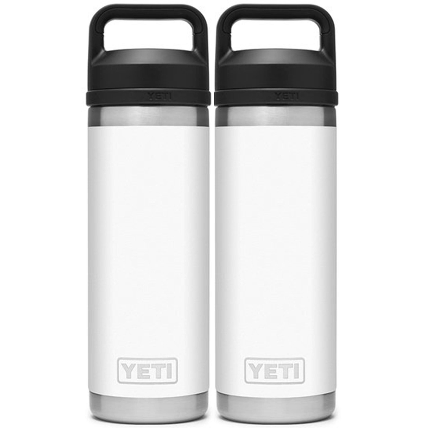 YETI RAMBLER 18 OZ. BOTTLE W/CHUG CAP - WHITE (2-PACK)