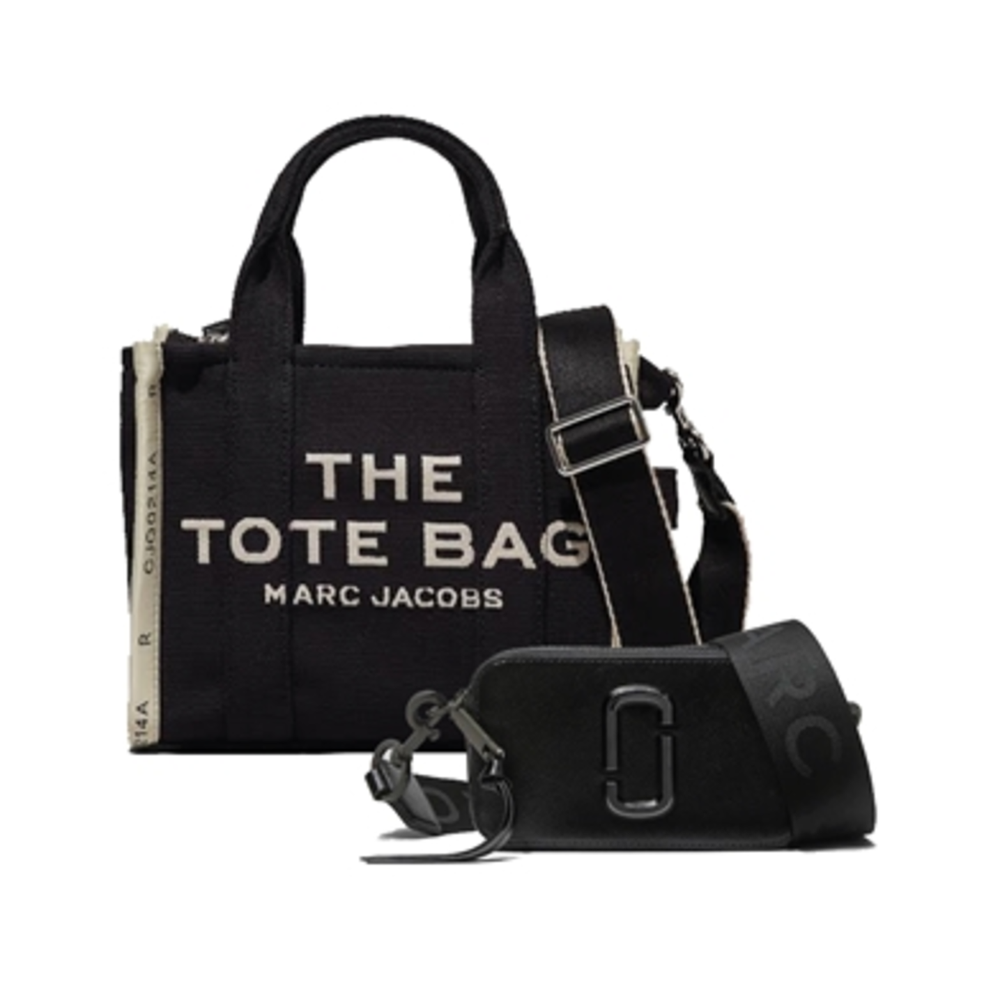 THE SMALL TOTE AND SNAPSHOT DTM SET, BLACK/BLACK, 10"X5"