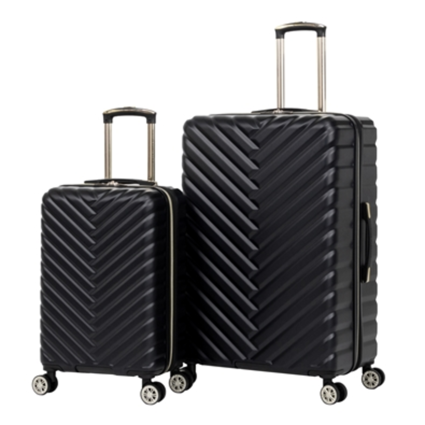 MADISON SQUARE 2-PIECE LUGGAGE SET, BLACK, 20", 28"