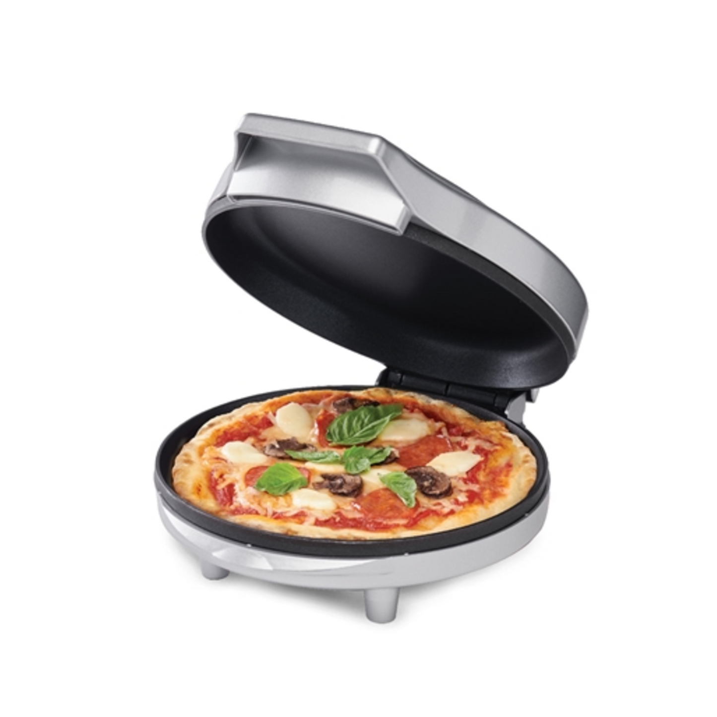 NON STICK SPECIALTY GRILL WITH LID, SILVER