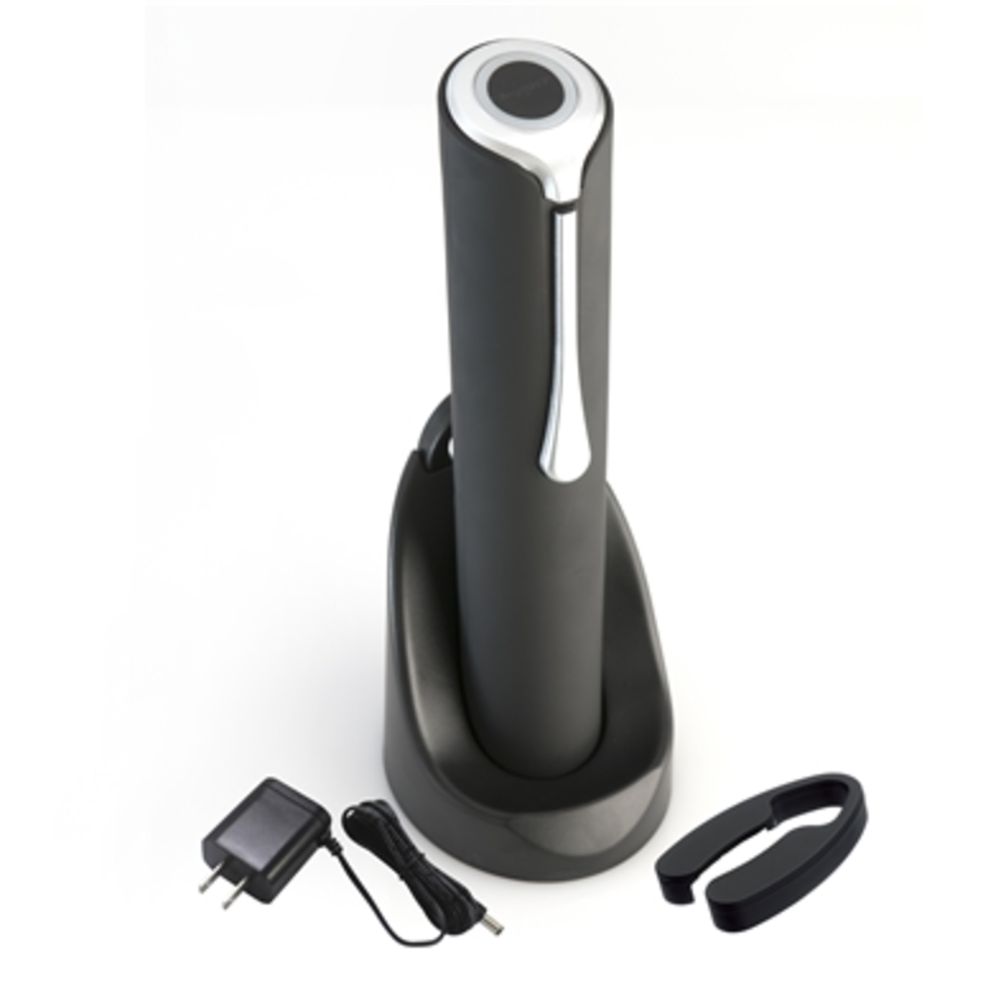 ESSENTIALS ELECTRIC WINE OPENER, BLACK/SILVER, 10.5"