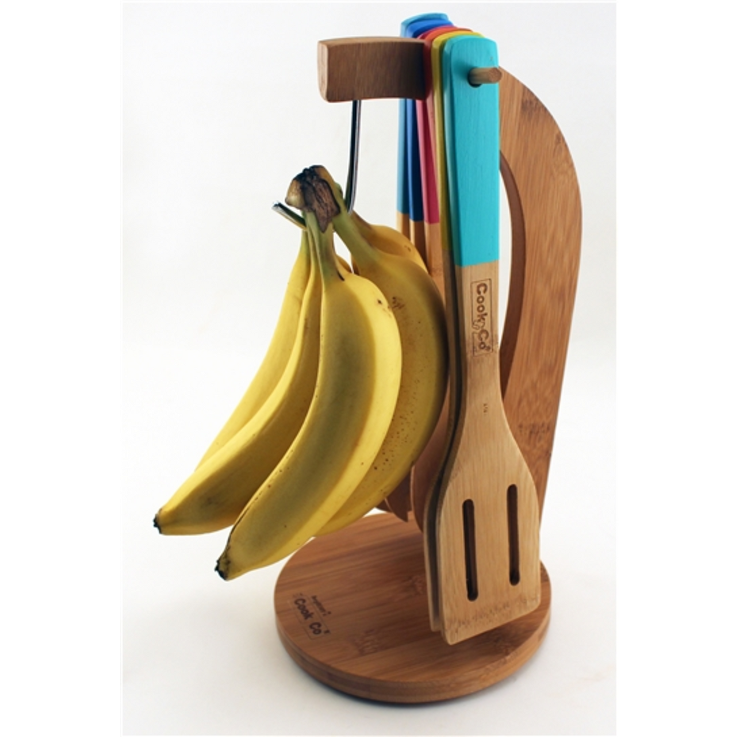 COOKNCO BAMBOO 7PC BANANA HANGER AND UTE, MULTI