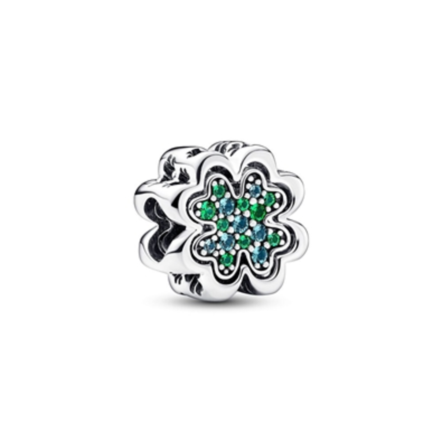 SPLITTABLE FOUR LEAF CLOVER CHARM, GREEN, ONE SIZE