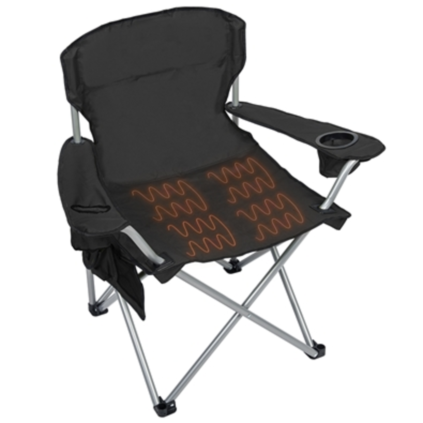 HEAVY DUTY HEATEDFOLDING QUAD CHAIR, BLACK