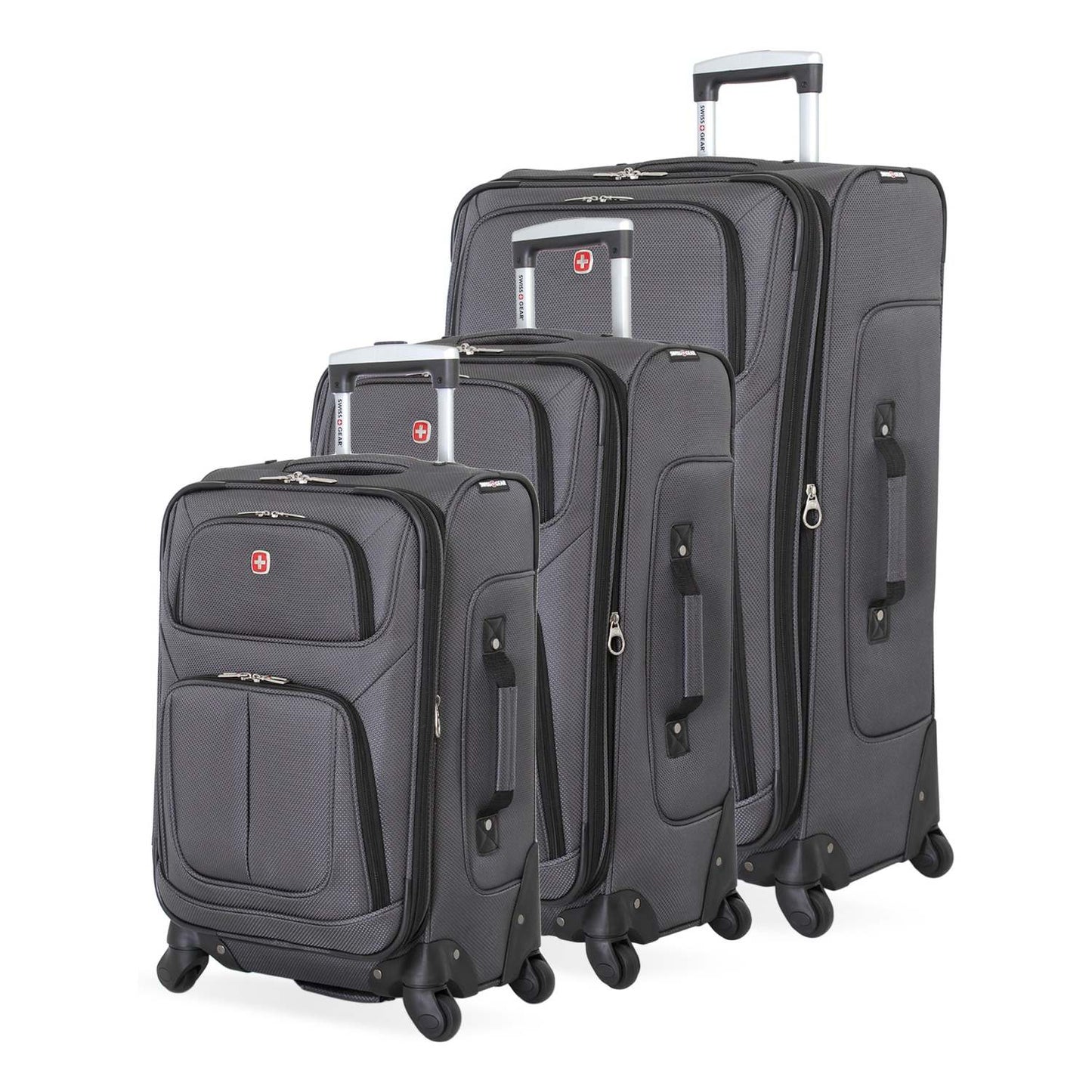 6283 EXPANDABLE SPINNER 3PC SOFTSIDE LUGGAGE SET GRAY