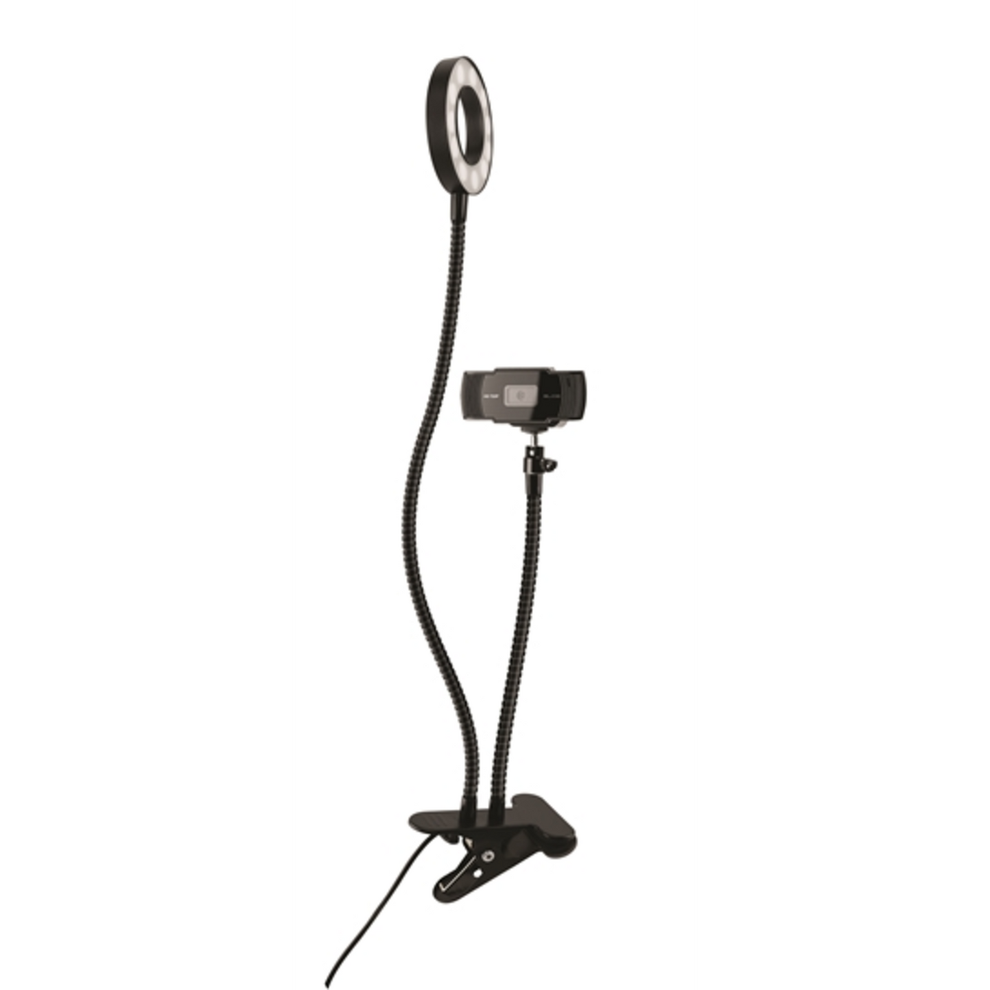 720P WEBCAM AND LED LIGHT COMBO, BLACK
