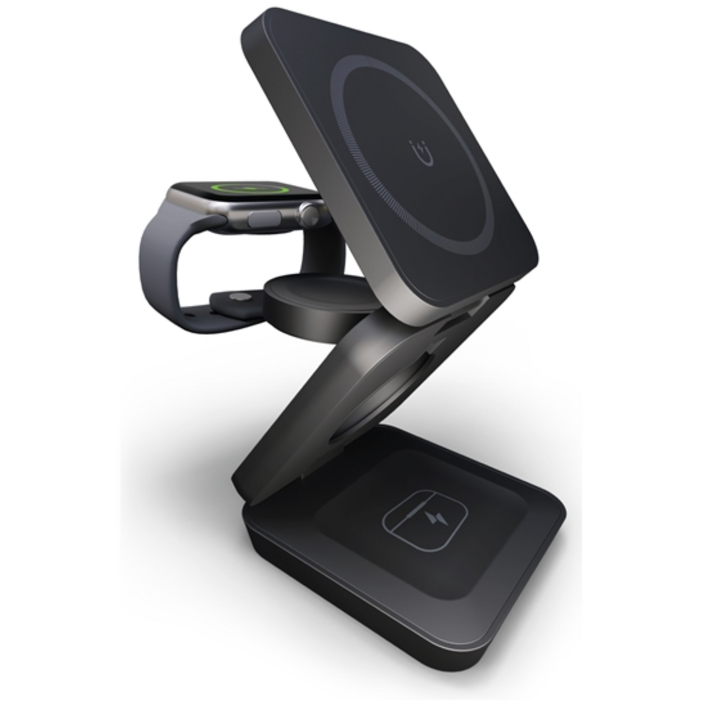 3 IN 1 WIRELESS CHARGING DESK STAND, BLACK