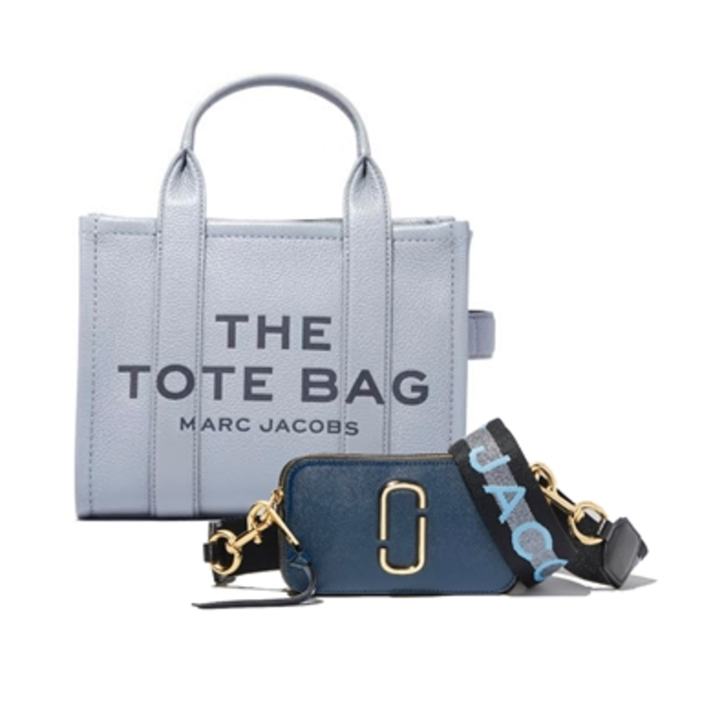 THE SMALL TOTE AND SNAPSHOT DUO, GREY/BLUE, 10"X5"