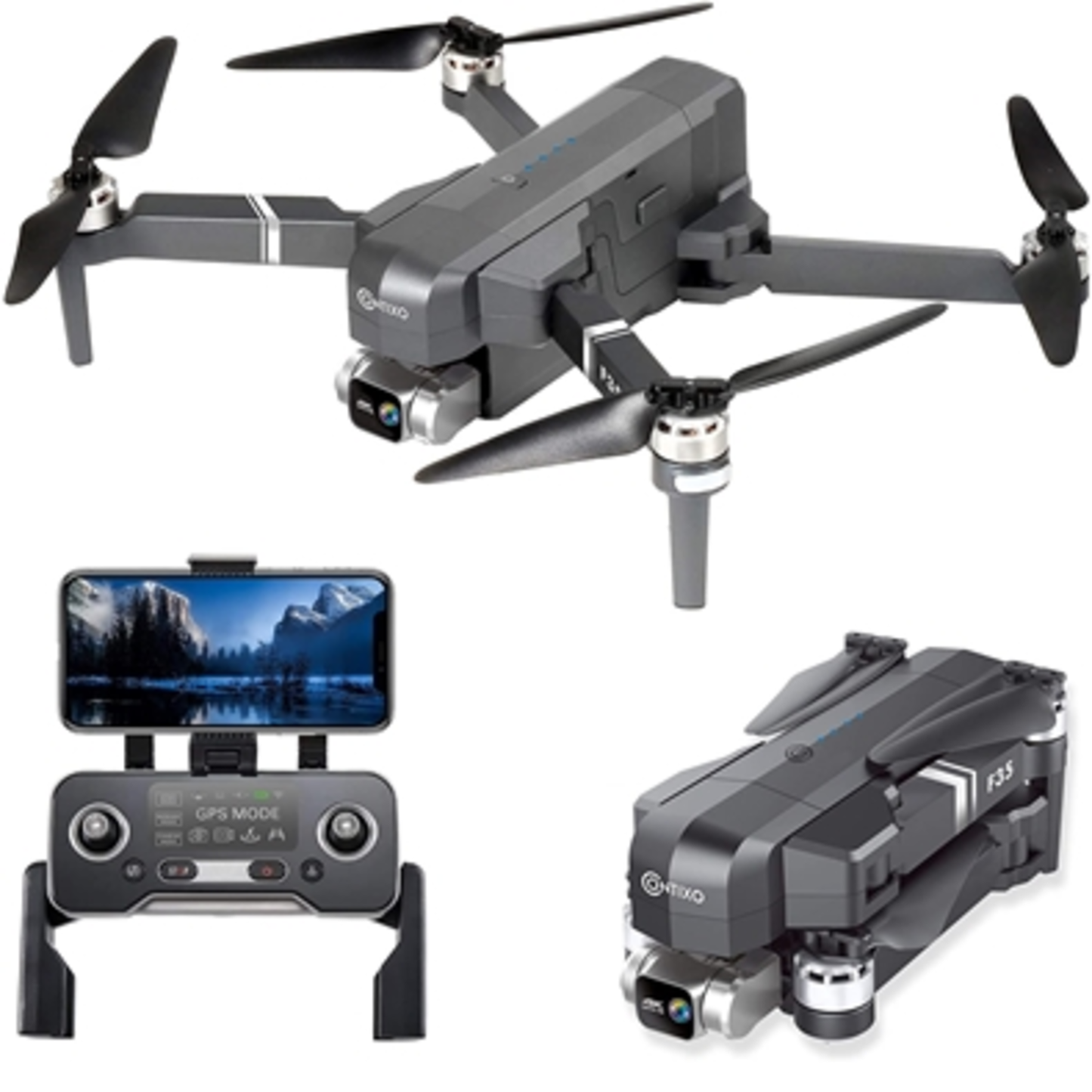 F35 SELF-STABILIZING DRONE W/ 4K CAMERA