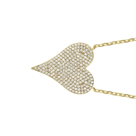 14K YELLOW GOLD TIMELESS HEART NECKLACE, GOLD, 18"