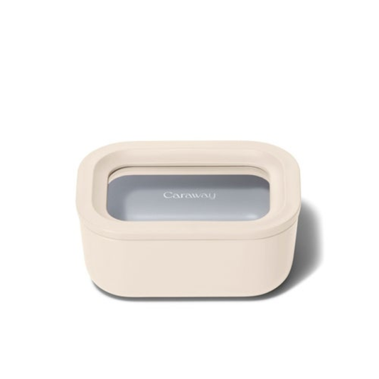 MINI RECTANGLE CONTAINER W/ LID CREAM