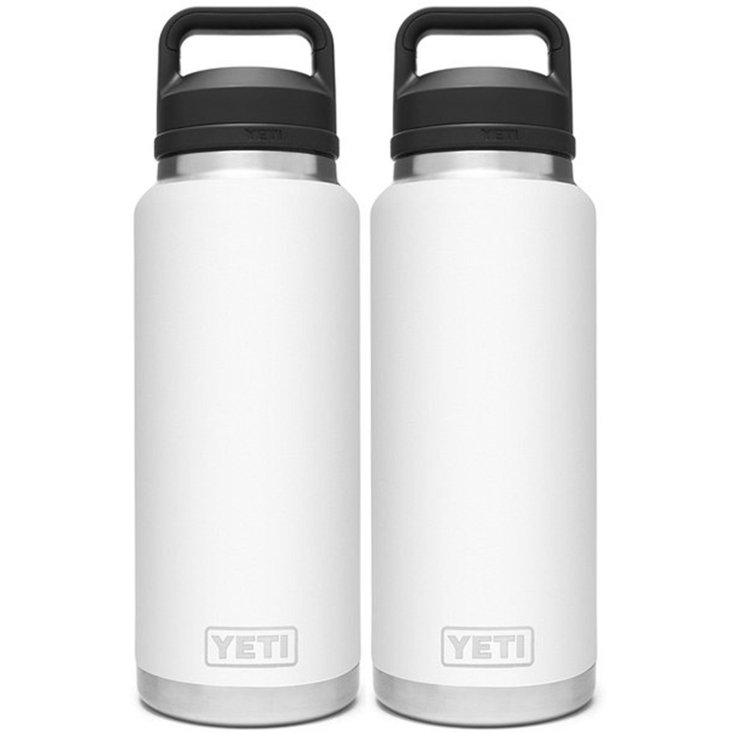 YETI RAMBLER 36 OZ. BOTTLE W/CHUG CAP - WHITE (2-PACK)
