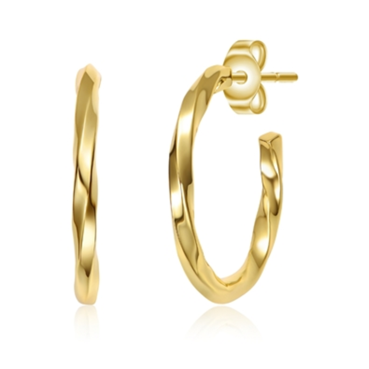 14K GOLD CLASSIC HOOP EARRINGS, GOLD