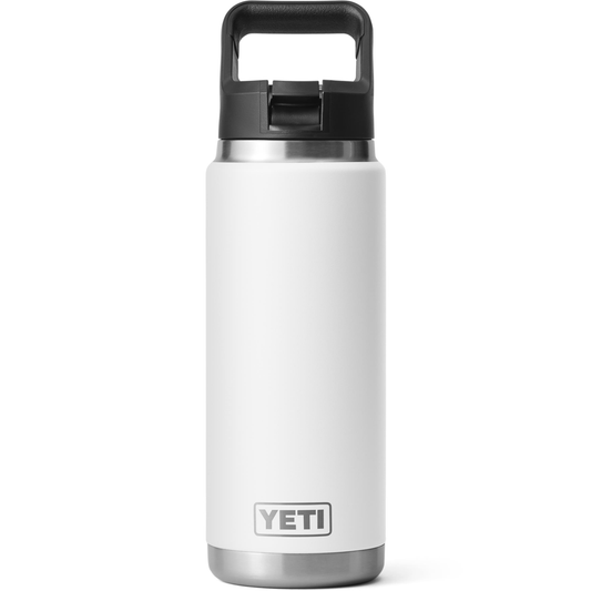 YETI RAMBLER 26 OZ. BOTTLE W/STRAW CAP - WHITE