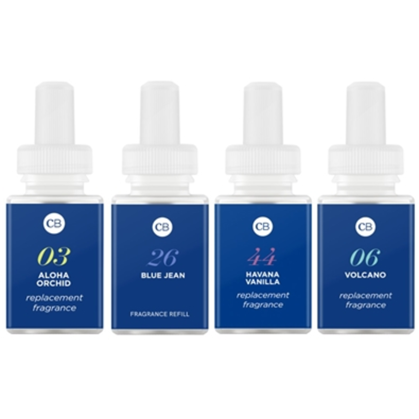 CAPRI BLUE FRAGRANCE REFILL SET, WHITE, 4 PIECES