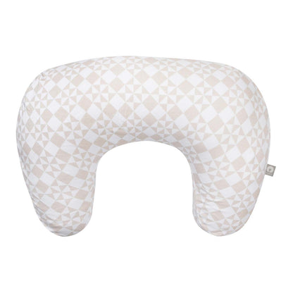 BOPPY NEW NURSING PILLOW COTTON COVER ORGANIC BEIGE CHECKERED QUILT
