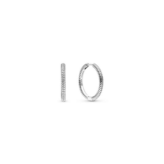 PANDORA MOMENTS CHARM HOOP EARRINGS, STERLING SILVER