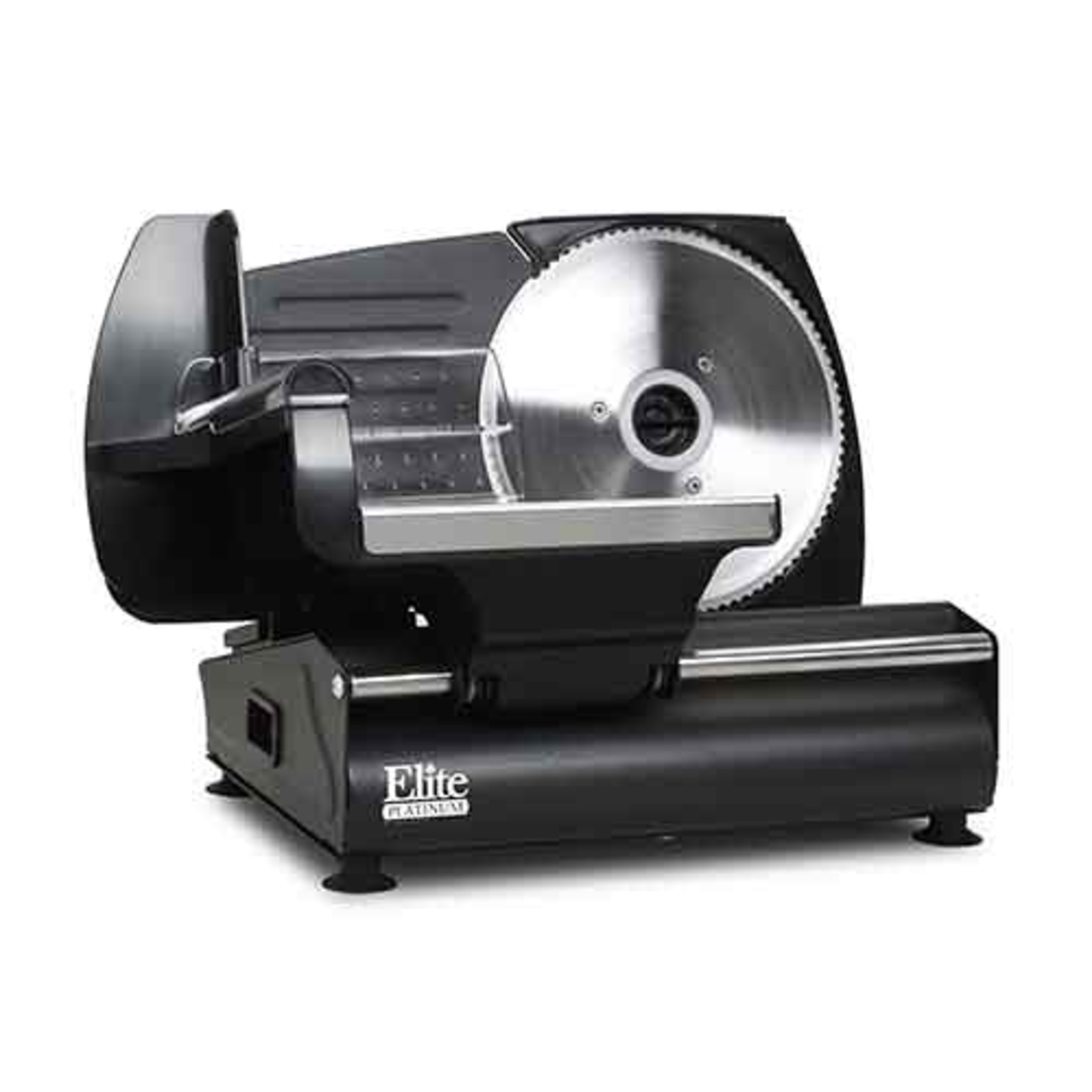 ULTIMATE PRECISION STAINLESS STEEL ELECTRIC FOOD SLICER BLK