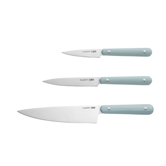 LEO GLINTS STARTER KNIFE SET, SLATE, 3 PIECES
