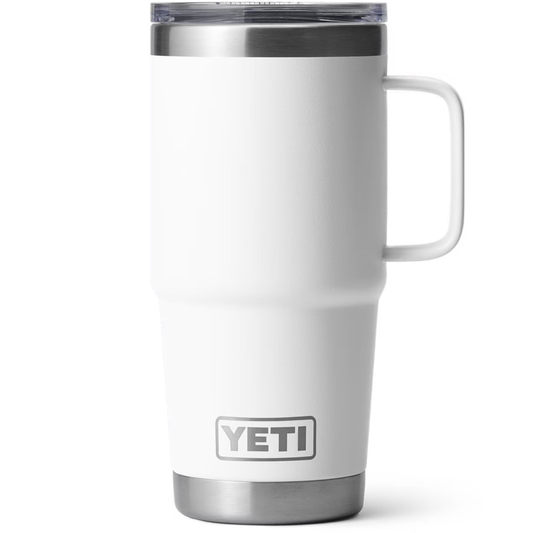 YETI RAMBLER 20 OZ. TRAVEL MUG W/STRONGHOLD LID - WHITE