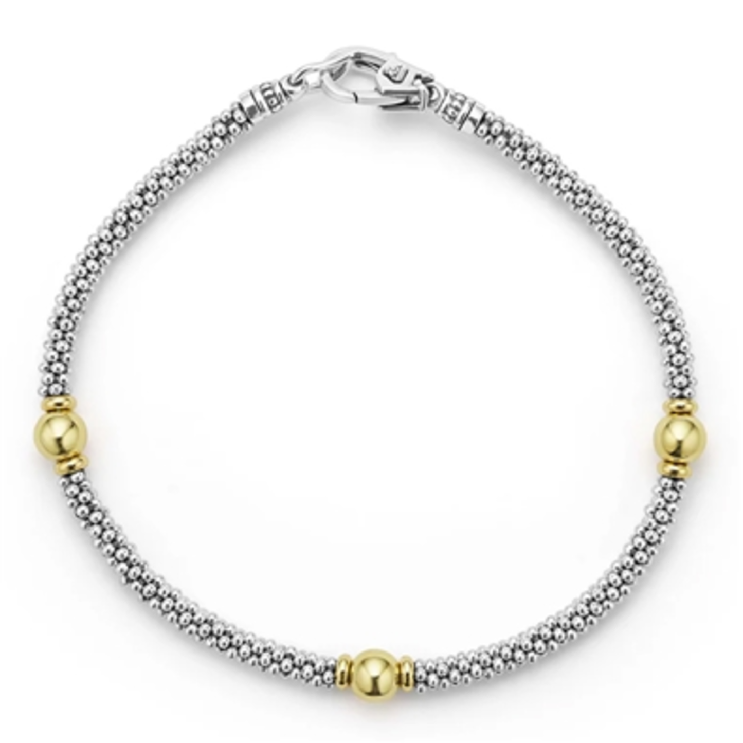 TWO-TONE STATION BRACELET, 6.25"-6.75"