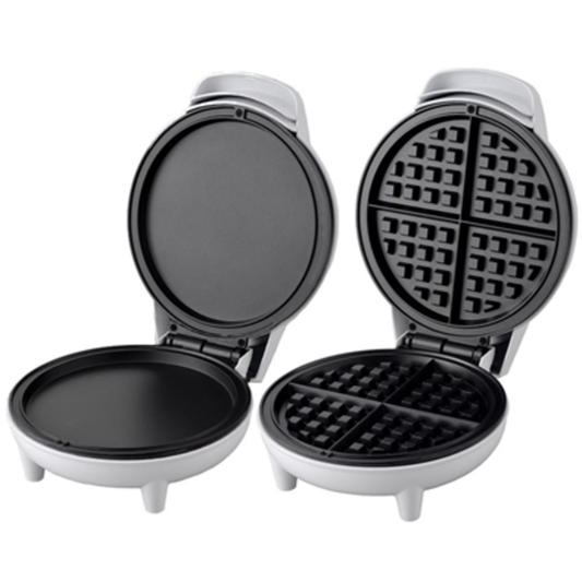 COURANT GRIDDLE  AND  WAFFLE MAKER - WHITE, WHITE