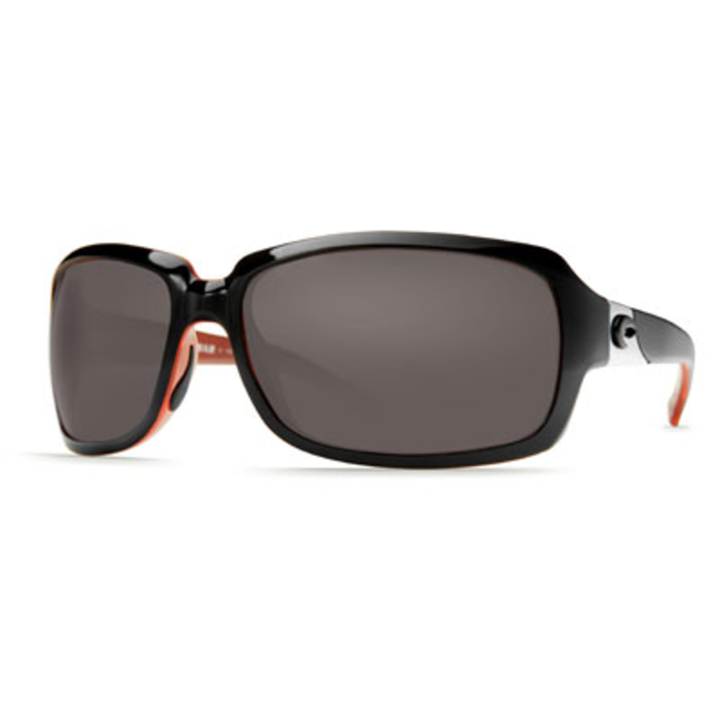 ISABELA LADIES 580P SUNGLASSES POLARIZED, BLACK/CORAL