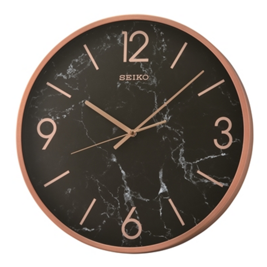 NOIR WALL CLOCK, ROSE GOLD METALLIC, 16"