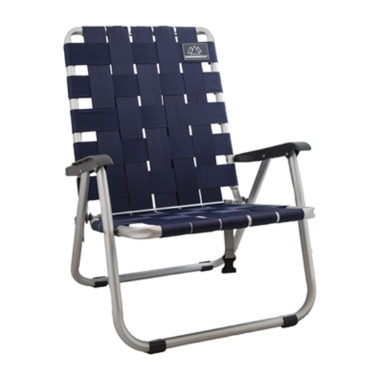 LOW WEBBED CHAIR, NAVY, 31" X 23" X 25"