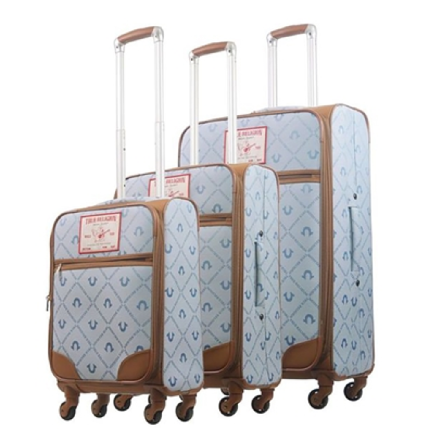 SOFT SIDED SPINNER LUGGAGE SET, DENIM, 3 PIECES