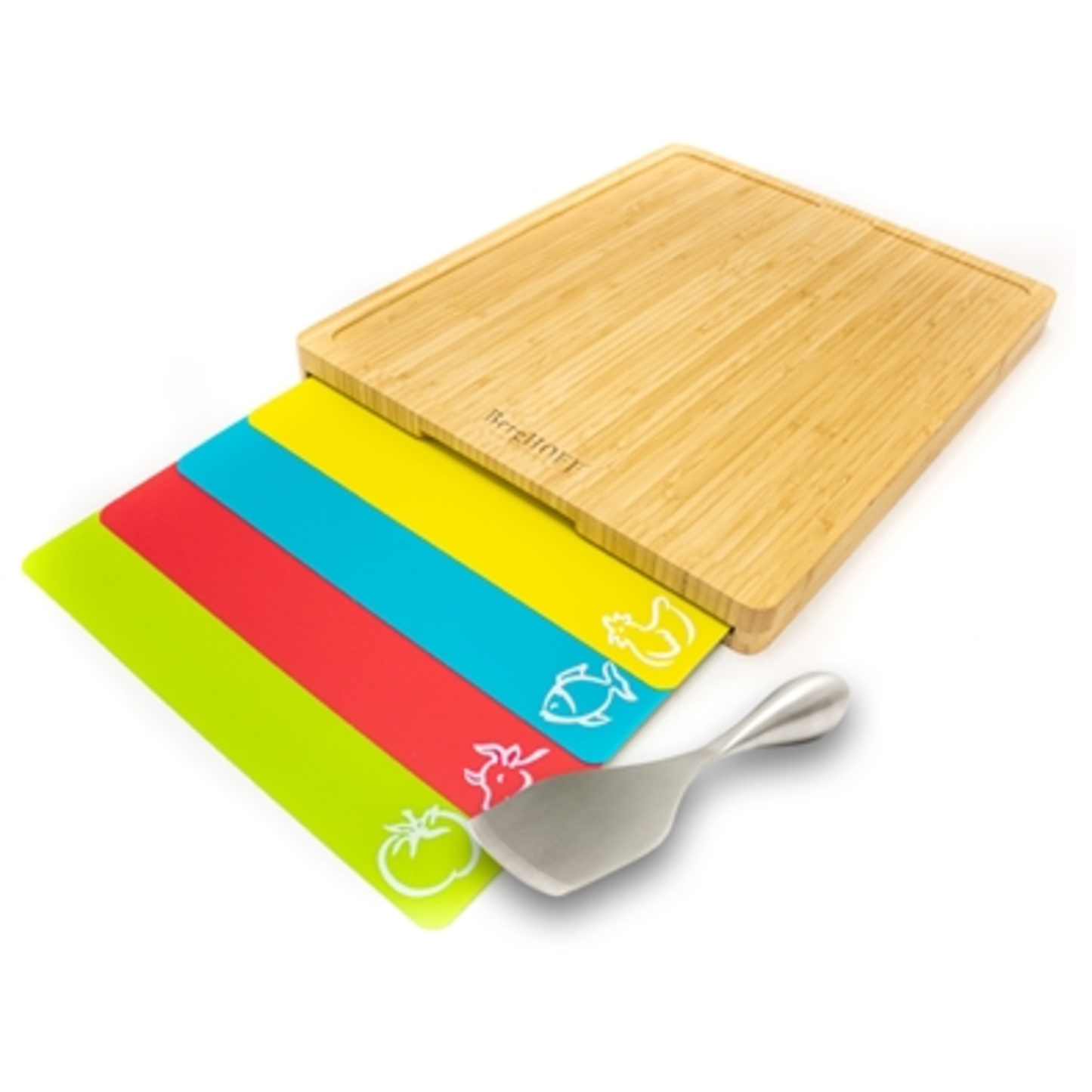BAMBOO 5PC BOARD SET/AARON PROBYN CHEESE, NATURAL