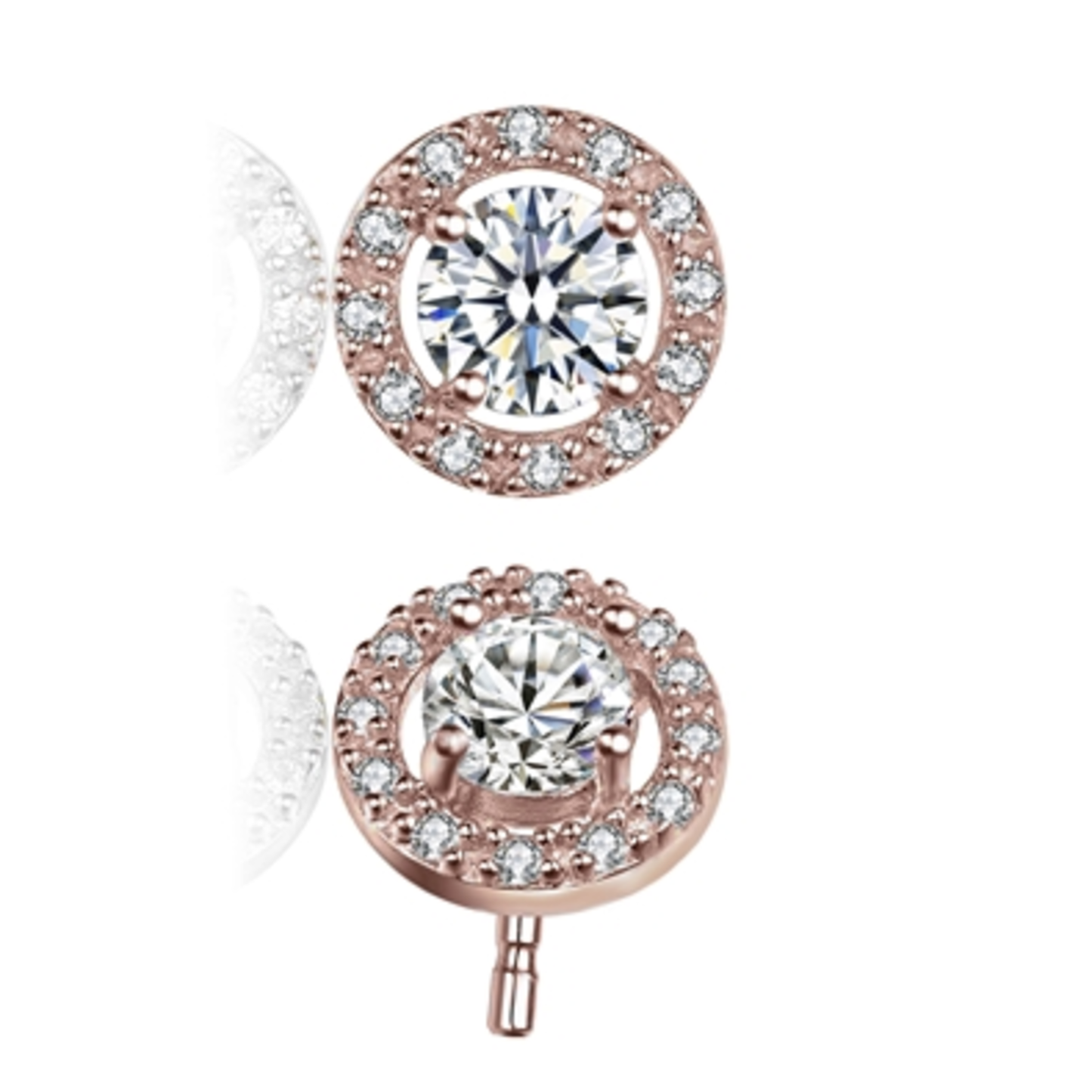 18K ROSE GOLD CLASSIC STUD EARRINGS, GOLD