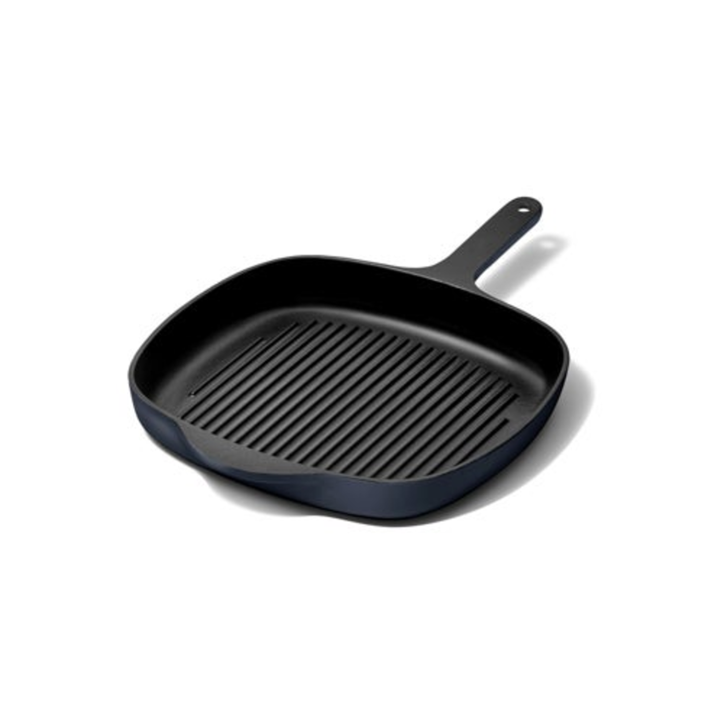10.5" ENAMELED CAST IRON GRILL PAN DARK NAVY
