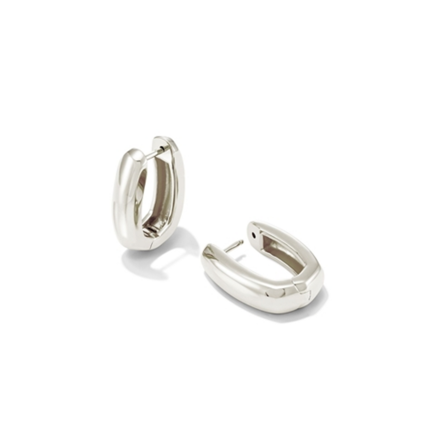 ELLEN WIDE HUGGIE EARRINGS, STERLING SILVER