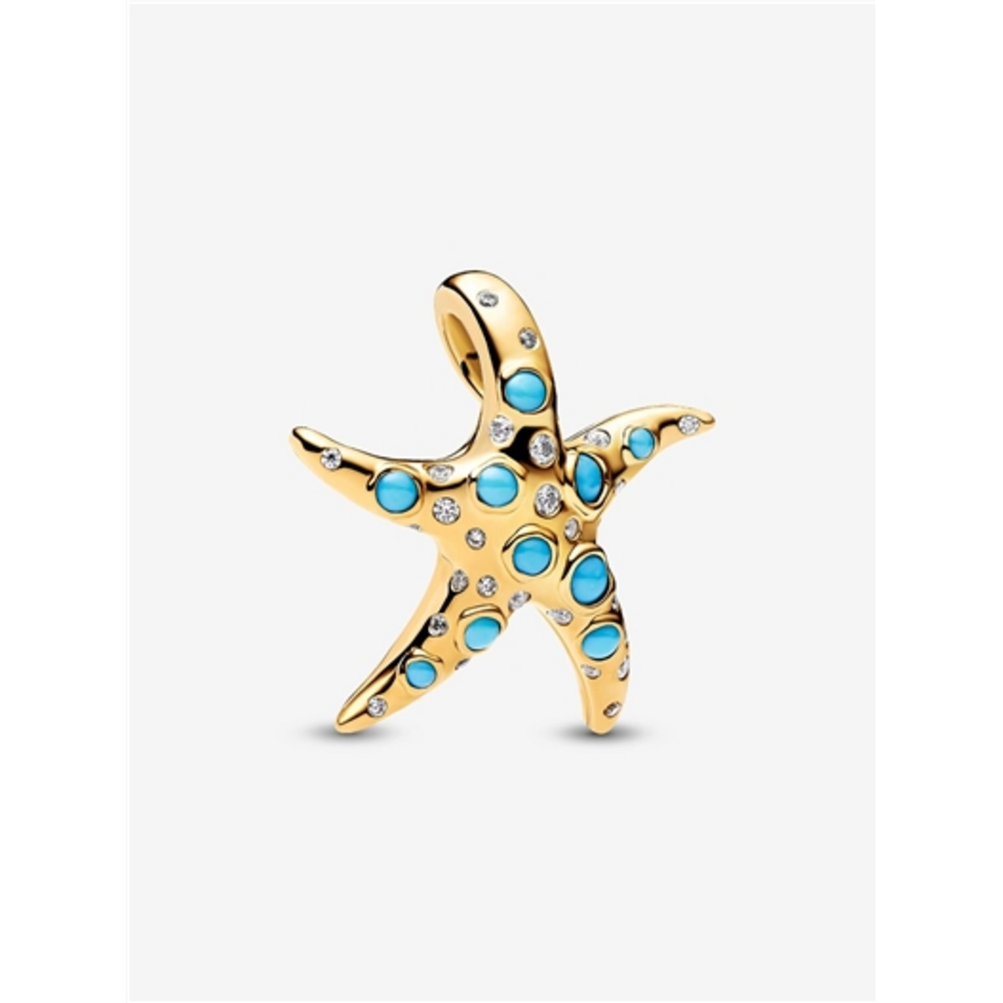 SPARKLING BLUE STARFISH DANGLE CHARM