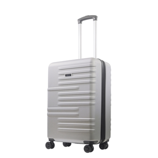 HARDSIDE LUGGAGE WITH EXPANSION, SILVER GREY, 26.5"