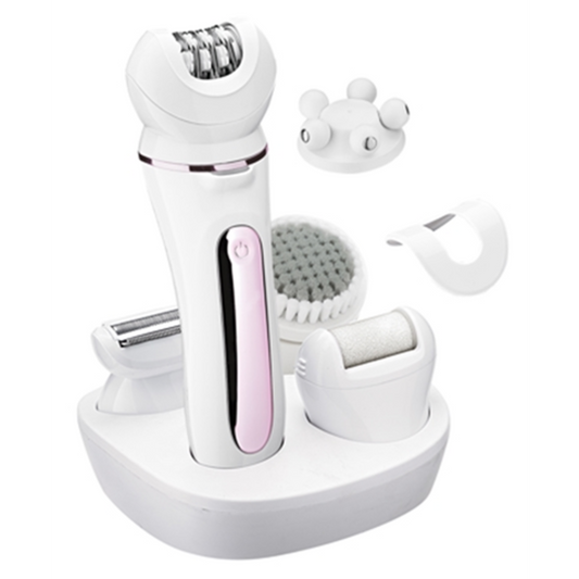 EPILATOR KIT, WHITE/PINK, 9 PIECES