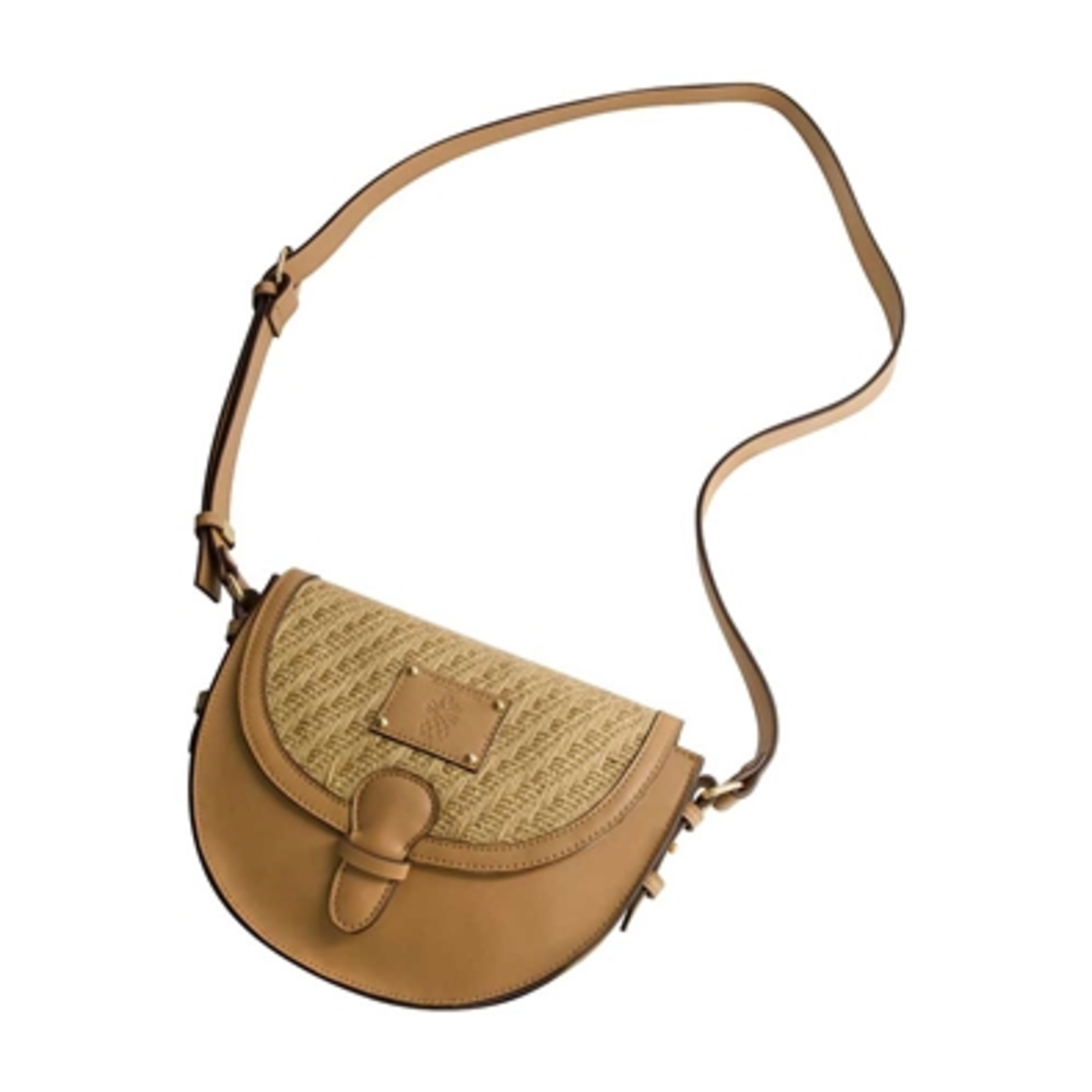 RAFFIA CROSSBODY FLAP BAG, TAN