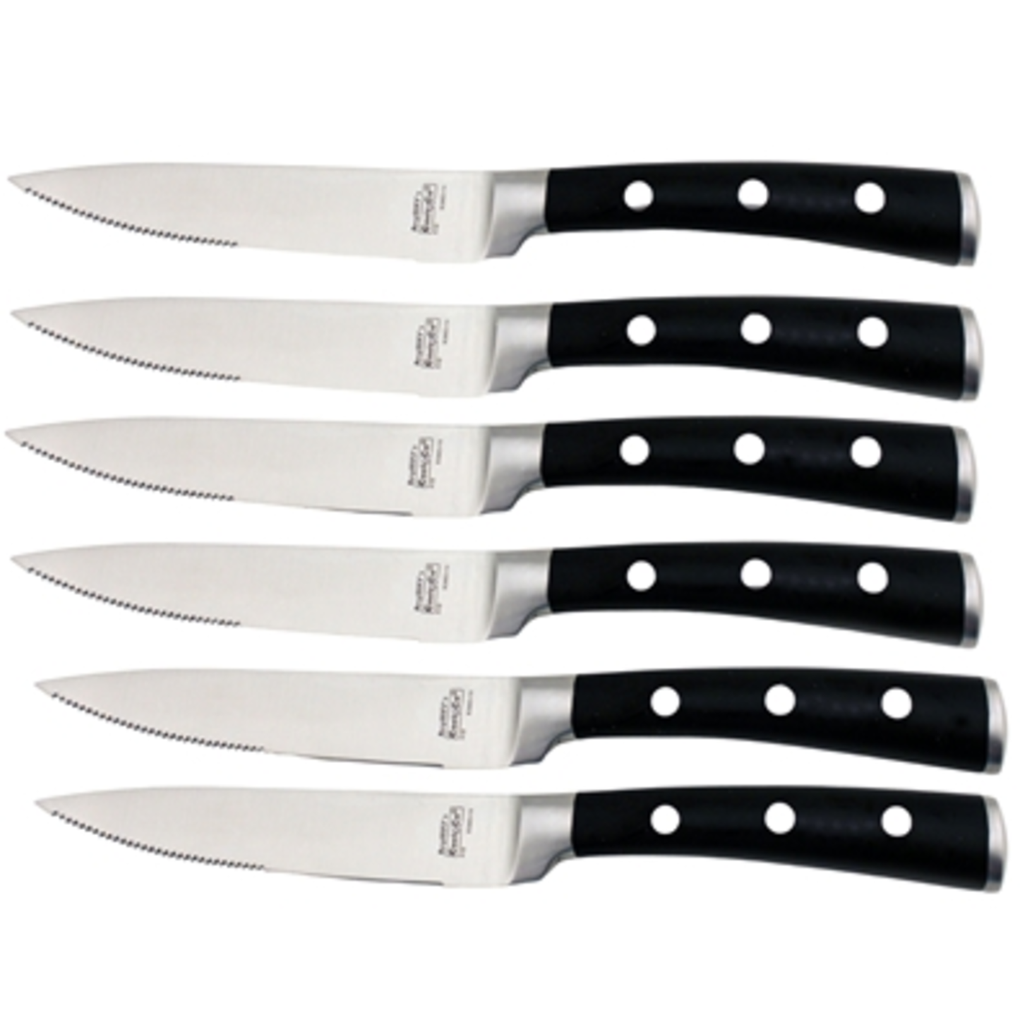 CLASSICO 6PC SS STEAK KNIVES, BLACK, 9"