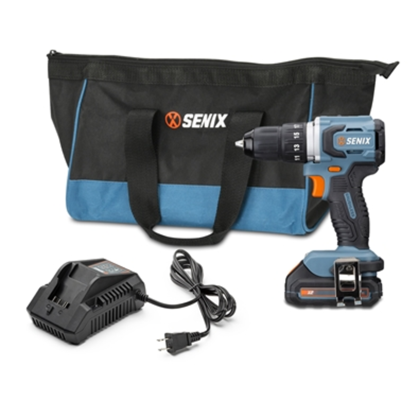 20V DRILL DRIVER W/BATT, CHRG  AND  SOFT BAG, BLUE