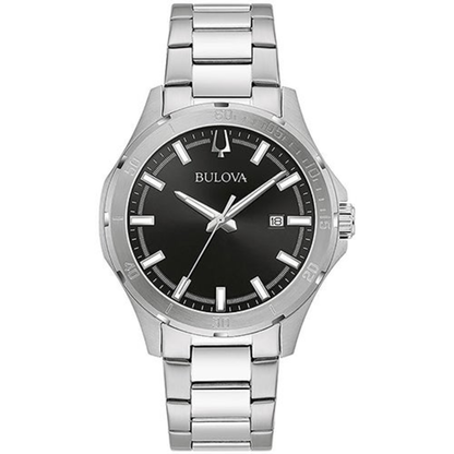 MENS CORPORATE COLLECTION SILVER-TONE STAINLESS STEEL WATCH BLACK DIAL