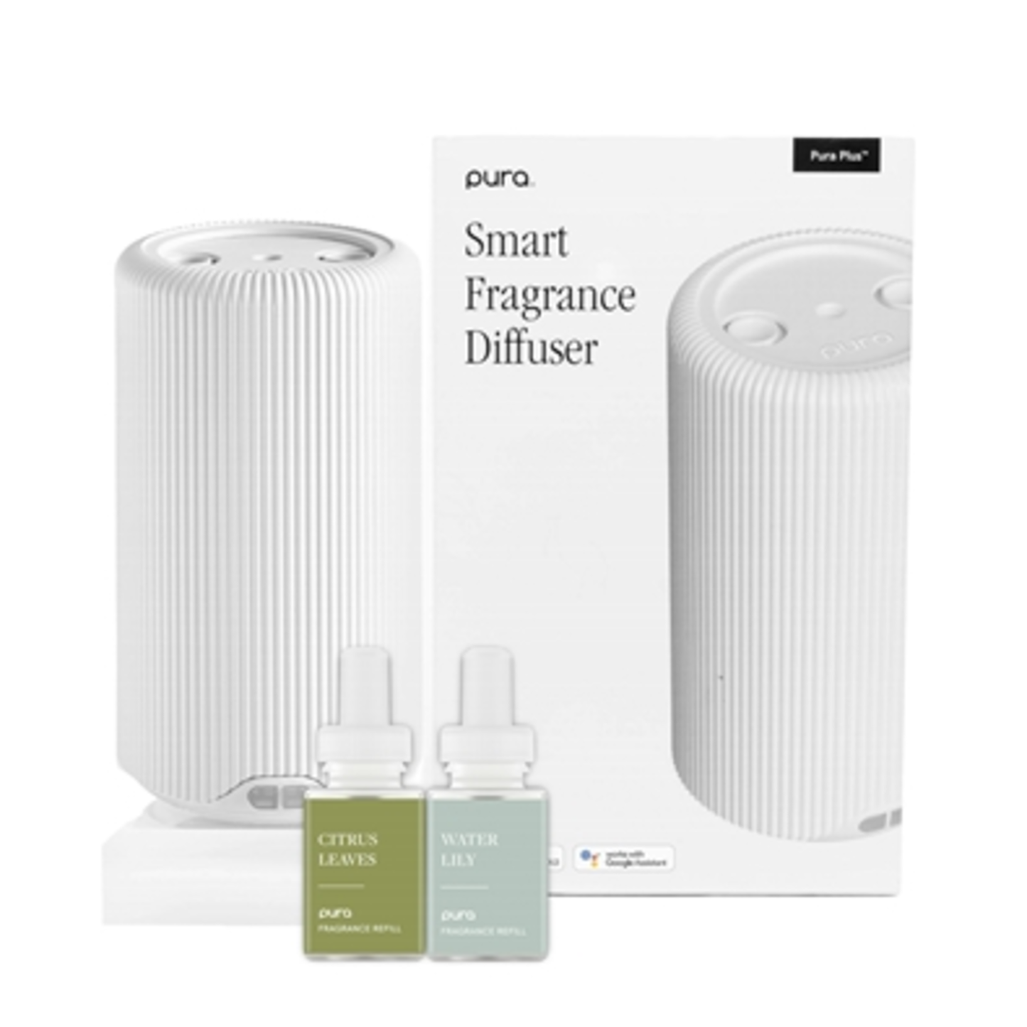 PURA PLUS SMART DIFFUSER SET, WHITE, 3 PIECES