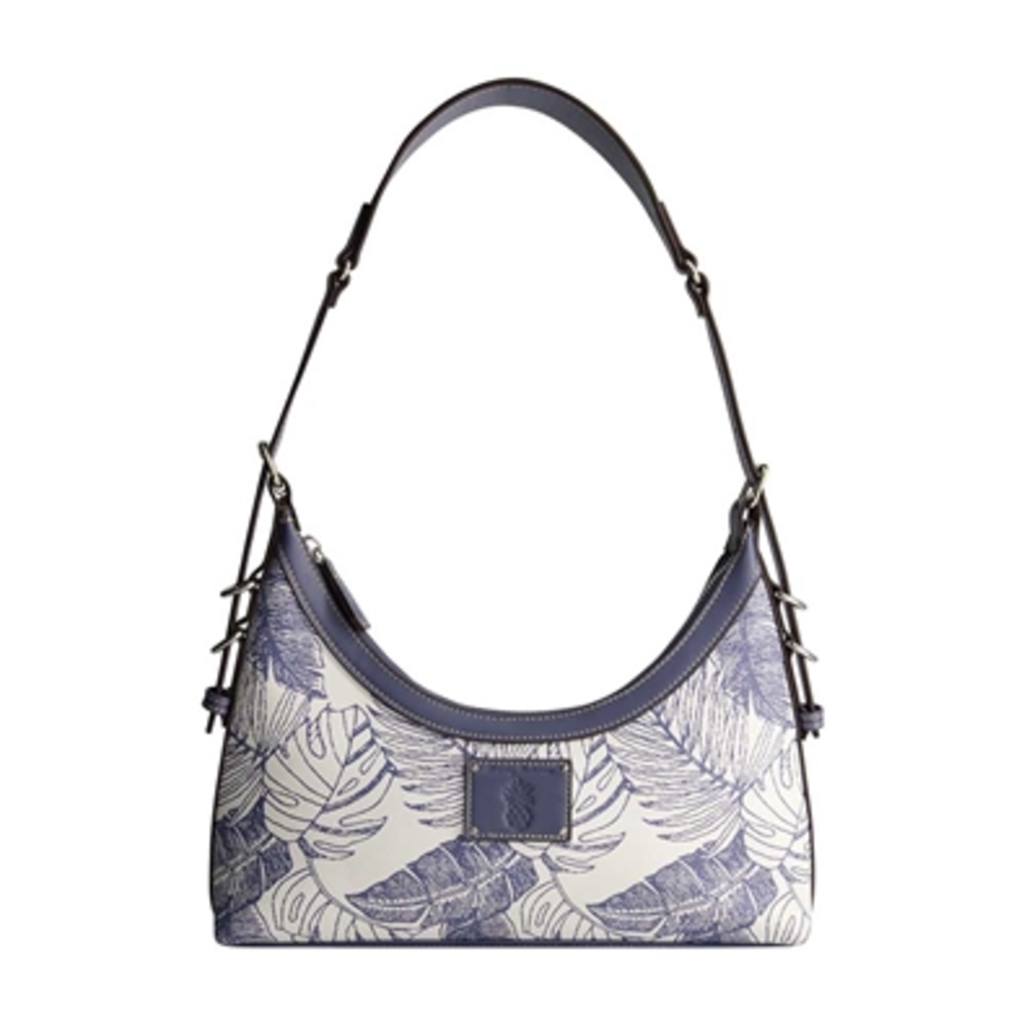 GRAPHIC LEAF PRINT CITY HOBO, NAVY