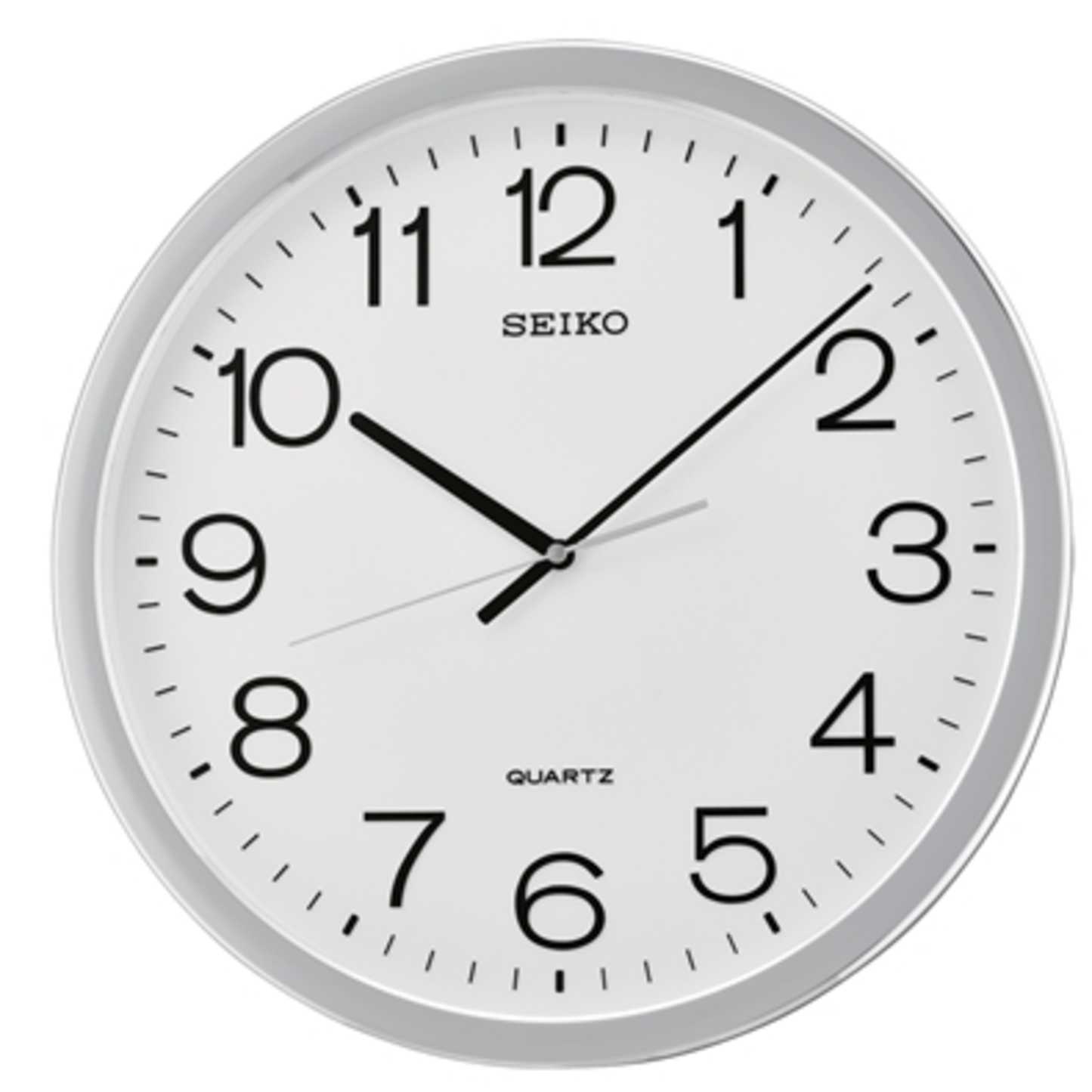 OFFICE CLASSIC WALL CLOCK, SILVER, 12"