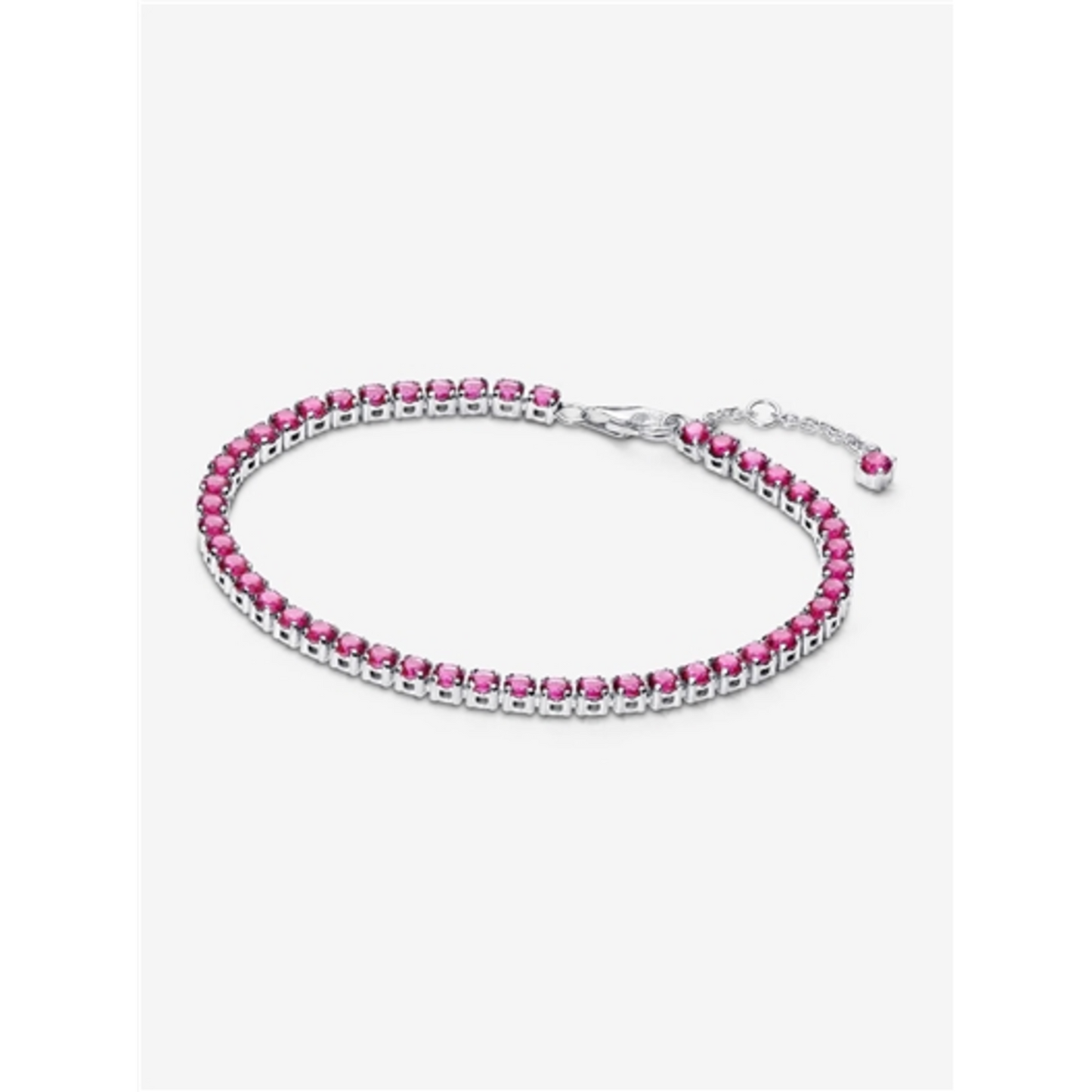 SPARKLING PINK TENNIS BRACELET, 7.1"