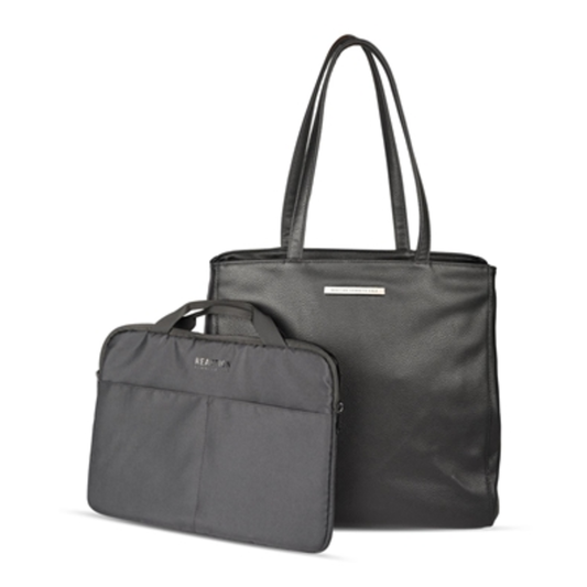 MARLEY TOTE W/ REMOVABLE SLEEVE, BLACK, 16"