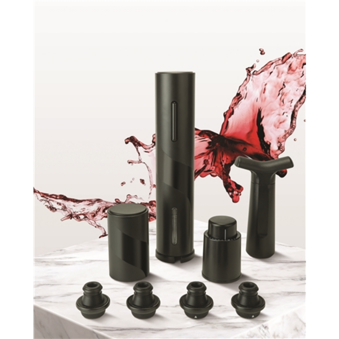 BATTERY OPERATED WINE OPENER, BLACK